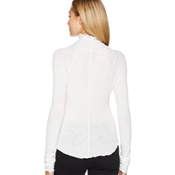 Free People Make It Easy Thermal Waffle Knit Top Small - Picture 4 of 10